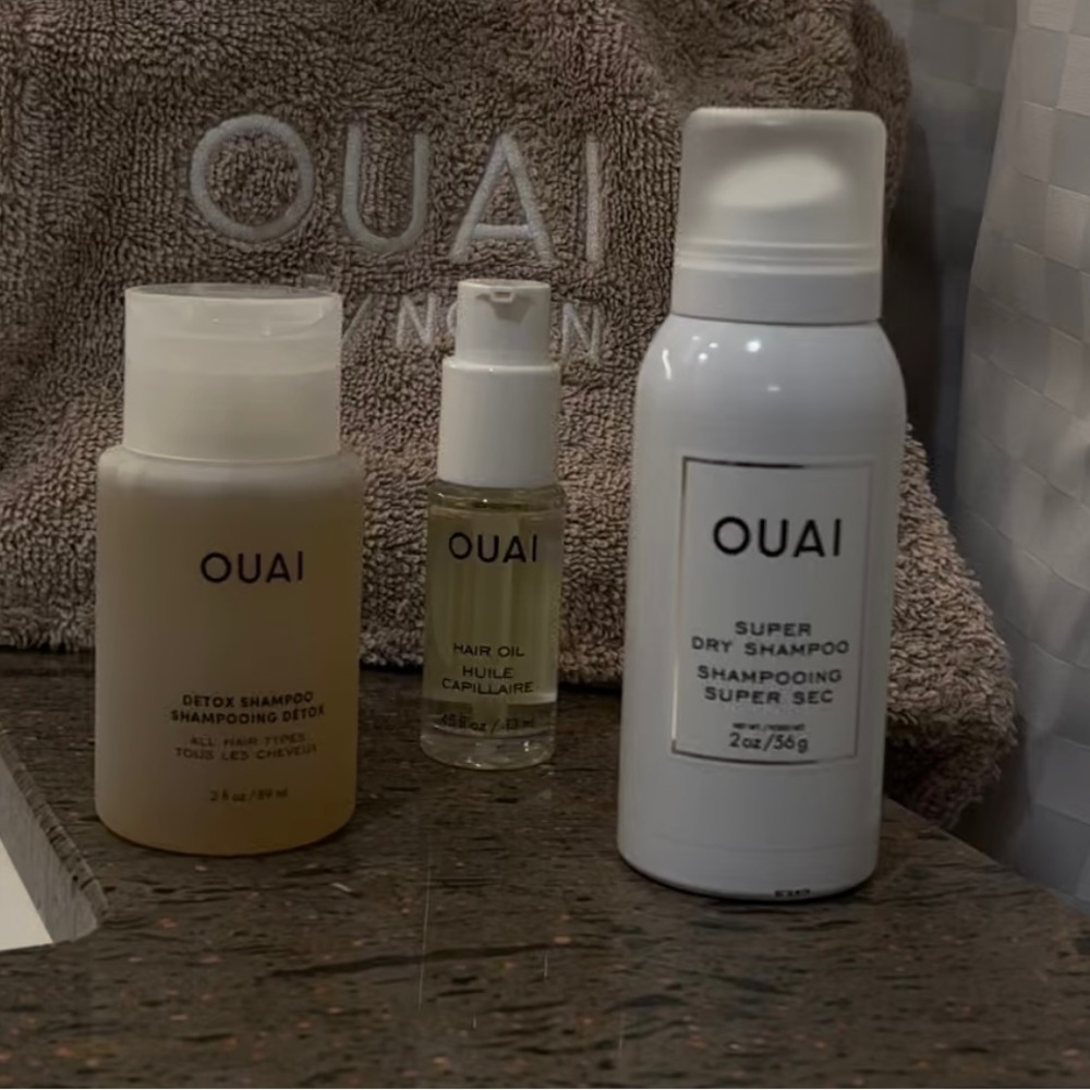 LAST CHANCE - IM MOVING OUAI MINI DETOX SHAMPOO MINI HAIR OIL MINI DRY SHAMPOO